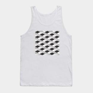 Geometric 3d grey. silver. black. white. Tank Top